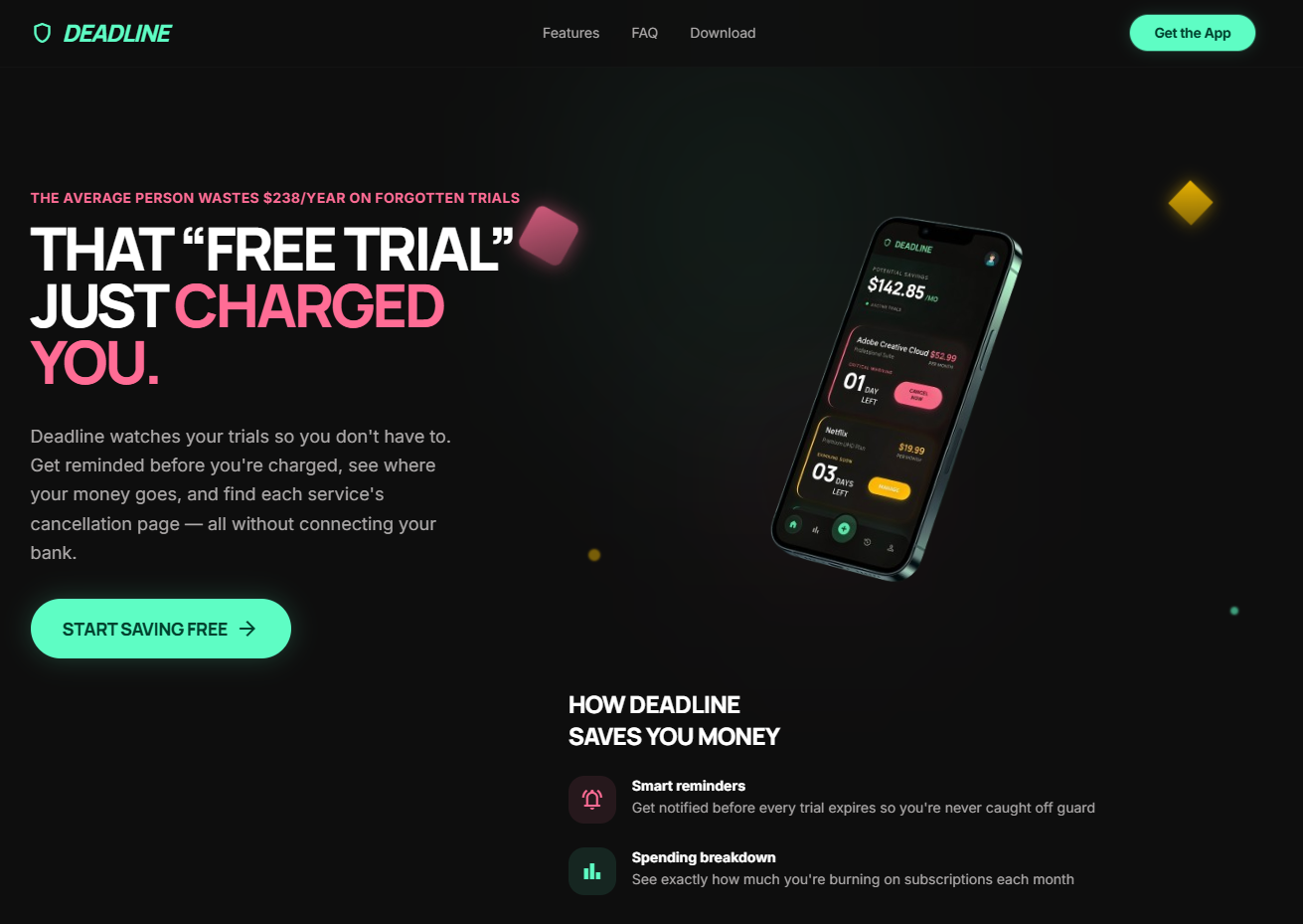 Deadline App - Subscription tracker for iOS and Android